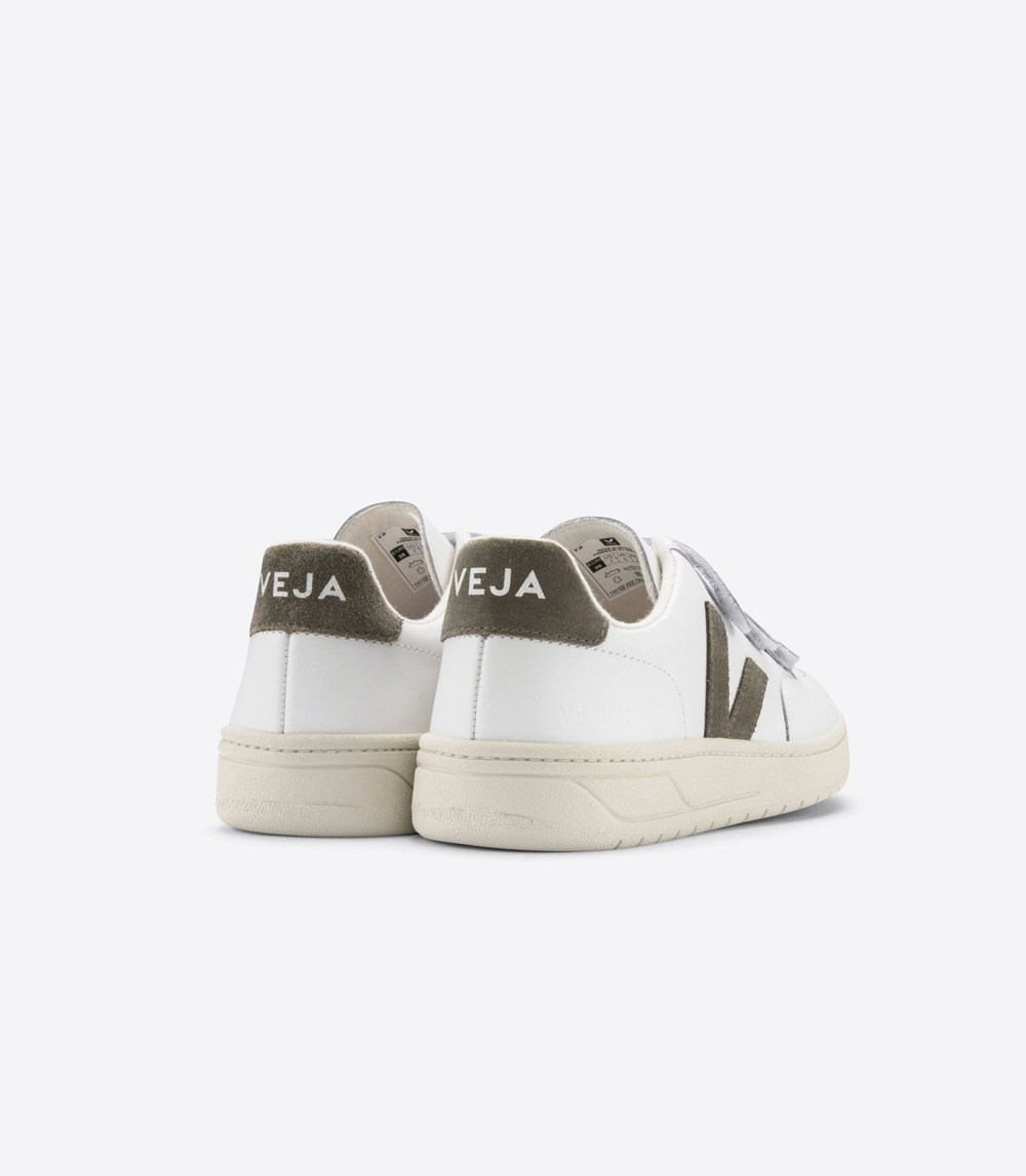 Veja Trainers Mens White - V-lock Leather - ZDOJ-56349